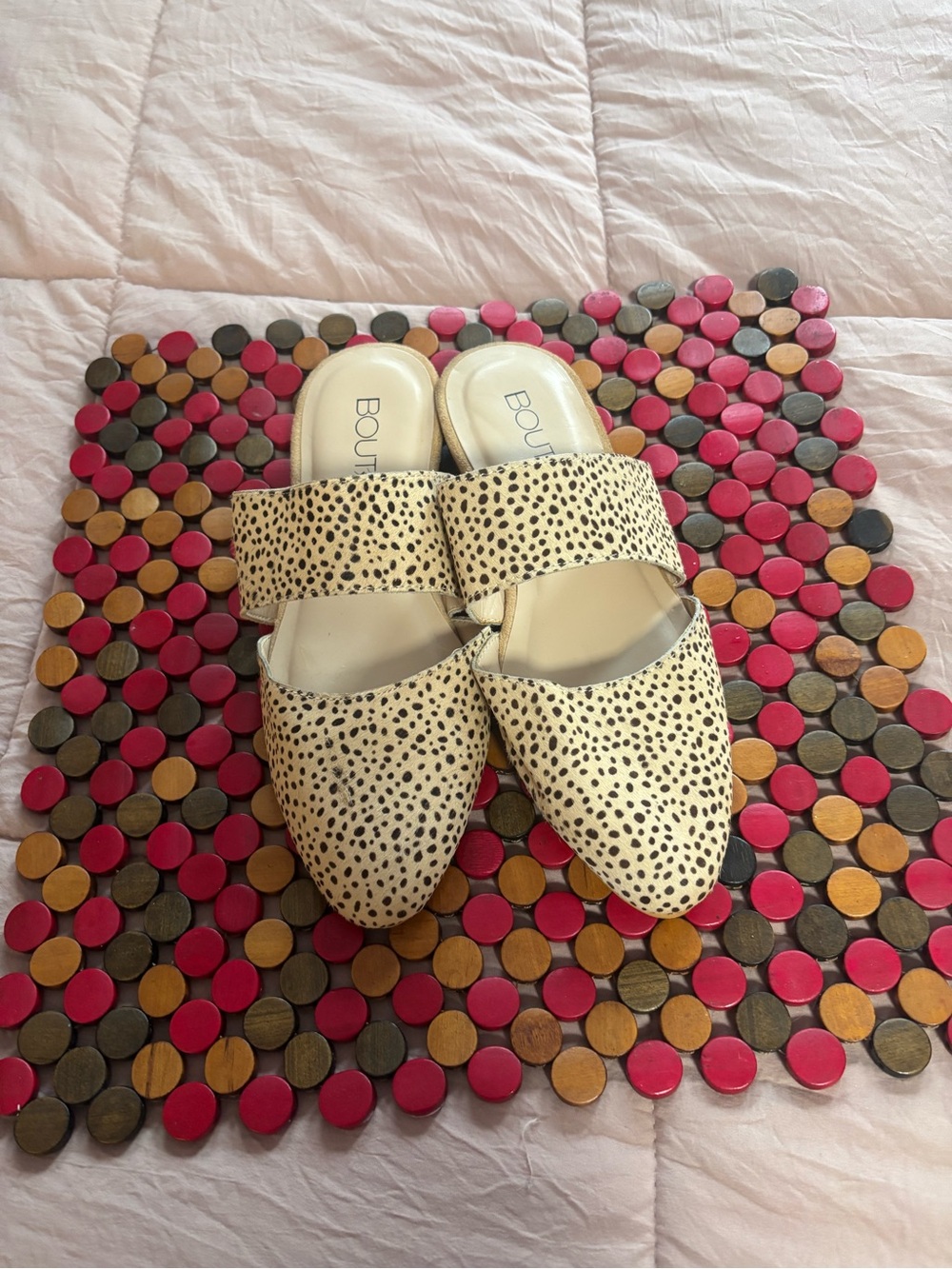Corkys Cream with Black Dotted Slip-On Flats